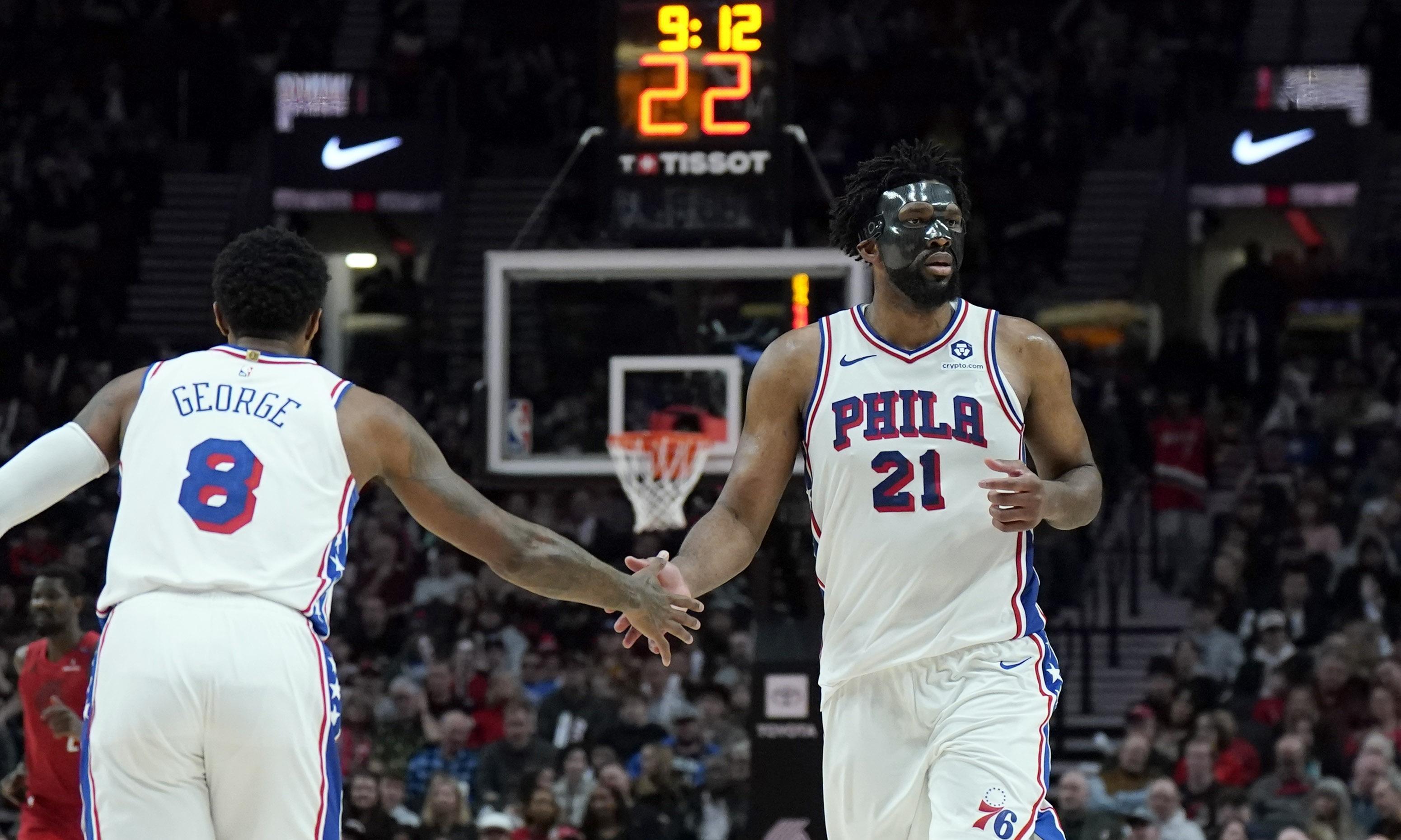 76人横扫步行者，乔治送出助攻