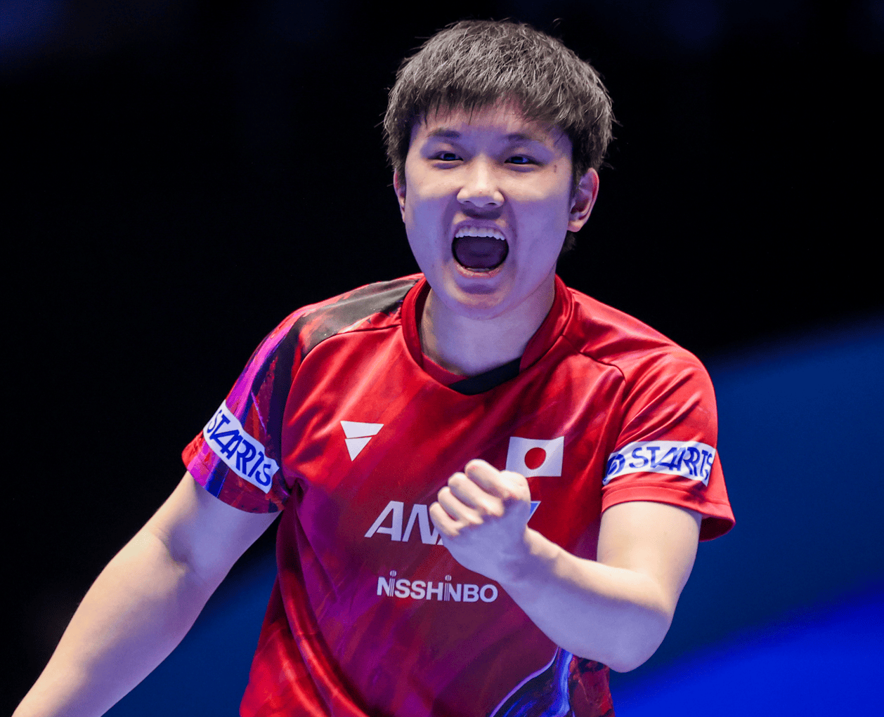 包含法国乒乓球队强势日本乒乓球队，张本智和统治全场的词条