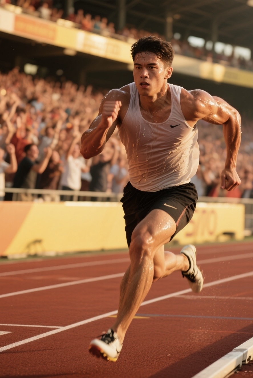 运动员在比赛中展现出超乎寻常的毅力和精神