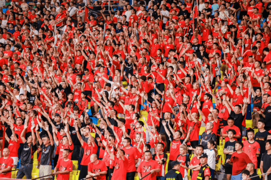 观众沸腾热情，为球队激情呐喊